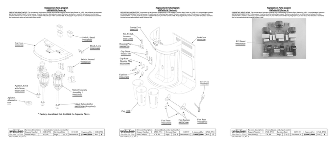Diagram Diagram and Parts List for HMD400-UK  Hamilton Beach Drink Mixer